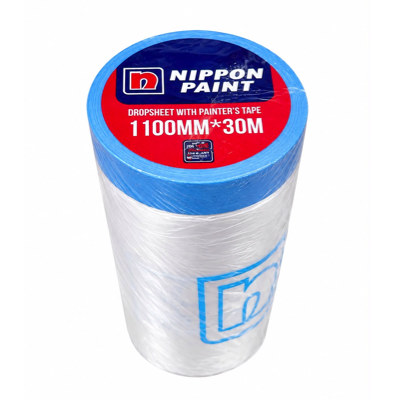 Nippon Paint 1100MM X 30M DROPSHEET WITH PAINTERS TAPE